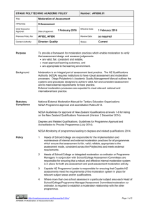 AP0908.01 Moderation of Assessment