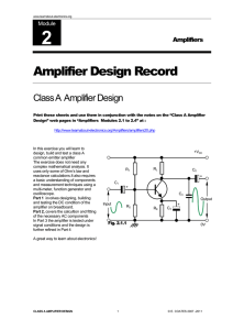 Amplifier Design Record - Learn About Electronics