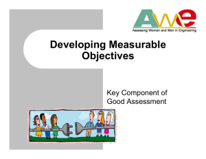 Developing Measurable Objectives