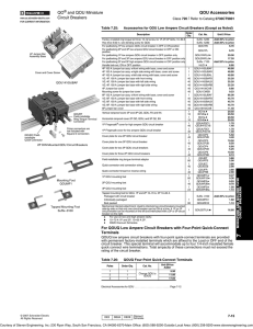 QO® and QOU Miniature Circuit Breakers QOU Accessories