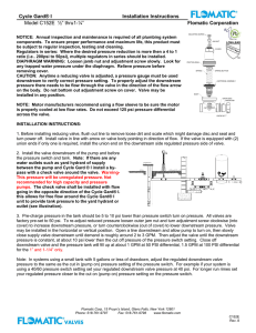 Cycle Gard® I Installation Instructions Model C152E ½” thru1