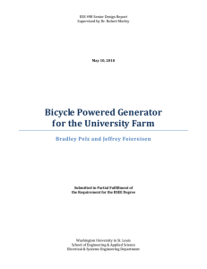 Bicycle Powered Generator for the University Farm