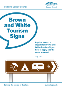 Brown and White Tourism Signs