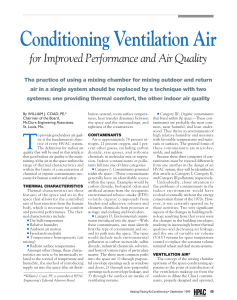 Conditioning Ventilation Air - Dedicated Outdoor Air Systems (DOAS)