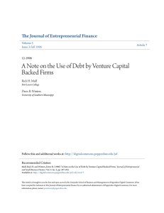A Note on the Use of Debt by Venture Capital Backed Firms
