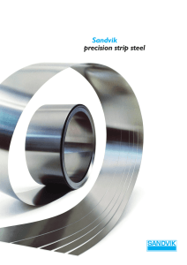 Sandvik precision strip steel - Sandvik Materials Technology