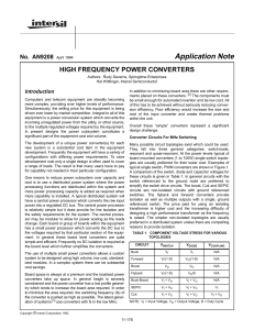 AN9208: High Frequency Power Converters