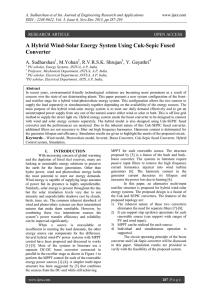 A Hybrid Wind-Solar Energy System Using Cuk-Sepic