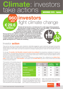 Climate: investors take actions