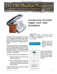 Converting Printed Pages Into Text Documents