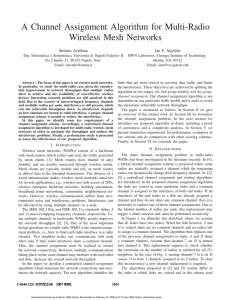 A Channel Assignment Algorithm for Multi