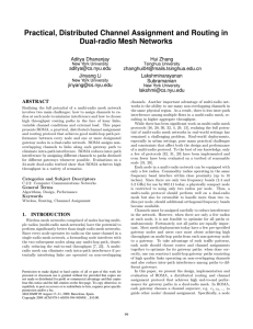 Practical, Distributed Channel Assignment and Routing in Dual