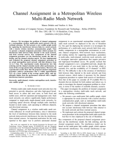 Channel Assignment in a Metropolitan Wireless Multi - EU-MESH