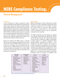 NEBS Compliance Testing: