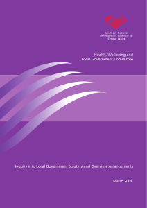 Health, Wellbeing and Local Government Committee Inquiry into