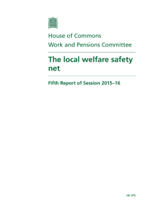 The local welfare safety net