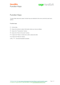 Function Keys