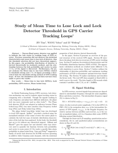 Study of Mean Time to Lose Lock and Lock Detector Threshold in