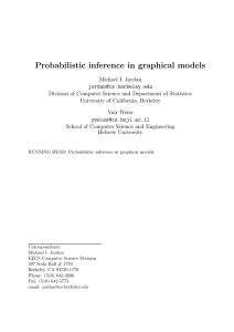 Probabilistic inference in graphical models