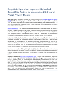 HBFF on July 1 to 3, 2016, at Prasad Preview Theatre