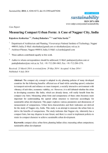 Measuring Compact Urban Form: A Case of Nagpur City, India