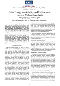 Solar Energy Availability and Utilization in Nagpur, Maharashtra, India