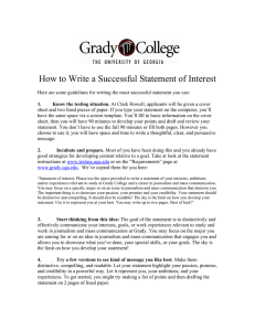How to Write a Successful Statement of Interest
