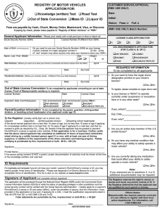 qA qB qC qD qM REGISTRY OF MOTOR VEHICLES APPLICATION