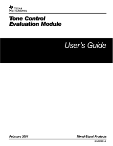 Tone Control EVM - Texas Instruments