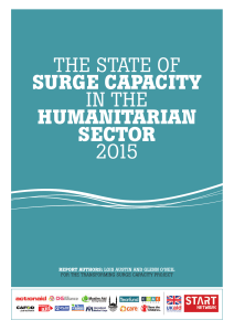 the state of surge capacity in the humanitarian sector
