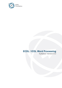 the Word Processing Module