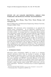 STUDY ON AN S-BAND RECTENNA ARRAY FOR WIRELESS