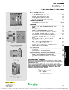 Switchboards and Switchgear