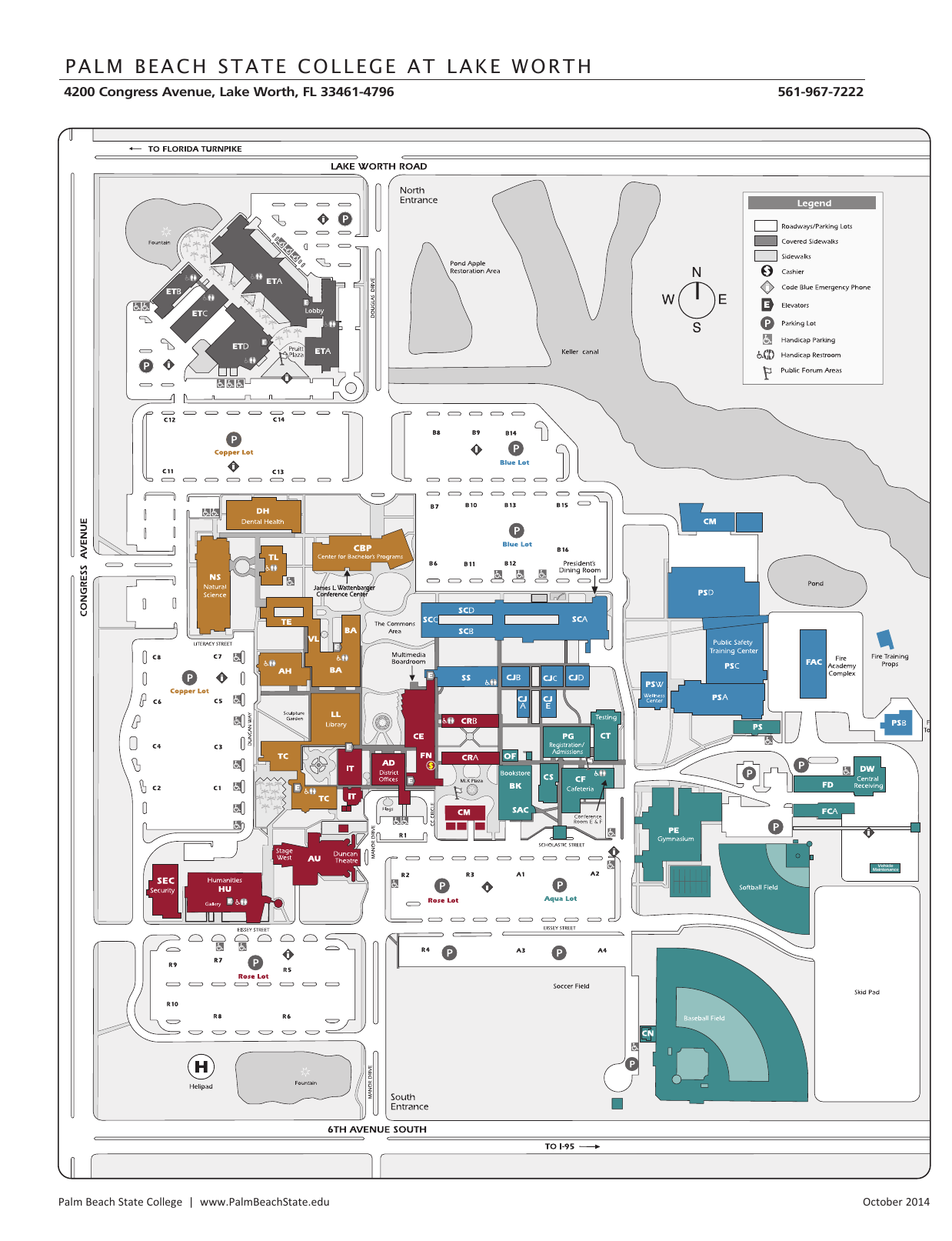 Pbsc Lake Worth Campus Map - Map Of World