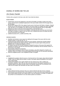 Cite Checker Checklist