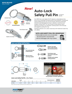 Auto-Lock Safety Pull Pin
