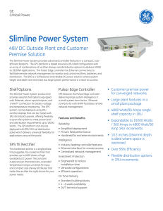 Slimline Power System - GE Industrial Solutions