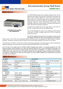 Telecommunication Energy Shelf System HRB004-001G