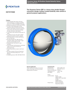 Keystone Butterfly Valves, Series GRF