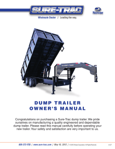 dump trailer owner`s manual