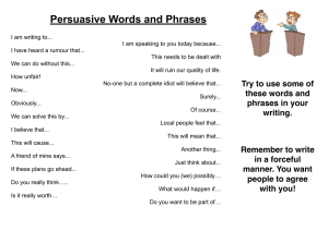 Persuasive Words and Phrases
