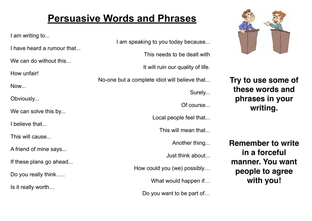 What Is The Meaning Of The Word Persuasive Power