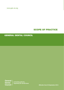 Scope of Practice - General Dental Council