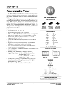MC14541B - Programmable Timer