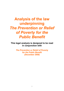 Analysis of the law underpinning The Prevention or Relief