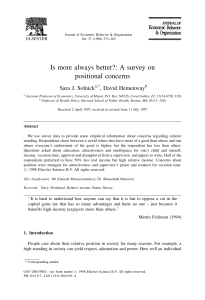 Is more always better?: A survey on positional concerns