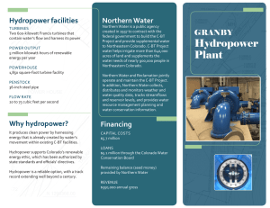 GRANBY Hydropower Plant - Northern Colorado Water