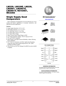 LM339 - Single Supply Quad Comparators