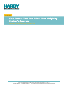Five Factors That Can Affect Your Weighing System`s Accuracy