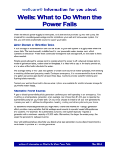 Wells: What to Do When the Power Fails